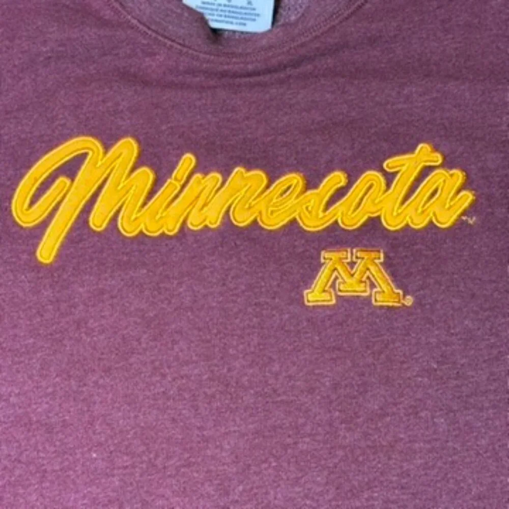Champion‎ Minnesota Golden Gophers Sweatshirt Maroon Fleece Crewneck L - Picture 2 of 7